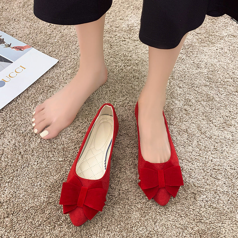 Chic Women's Bow Shoes with Stylish Thick Heels