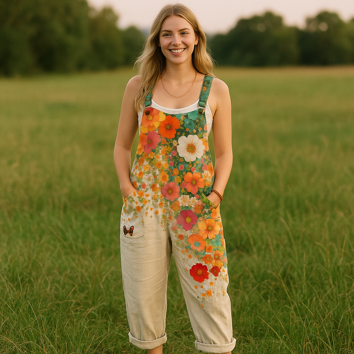 Vintage Floral Jumpsuit Women - Effortless Style & All-Day Comfort