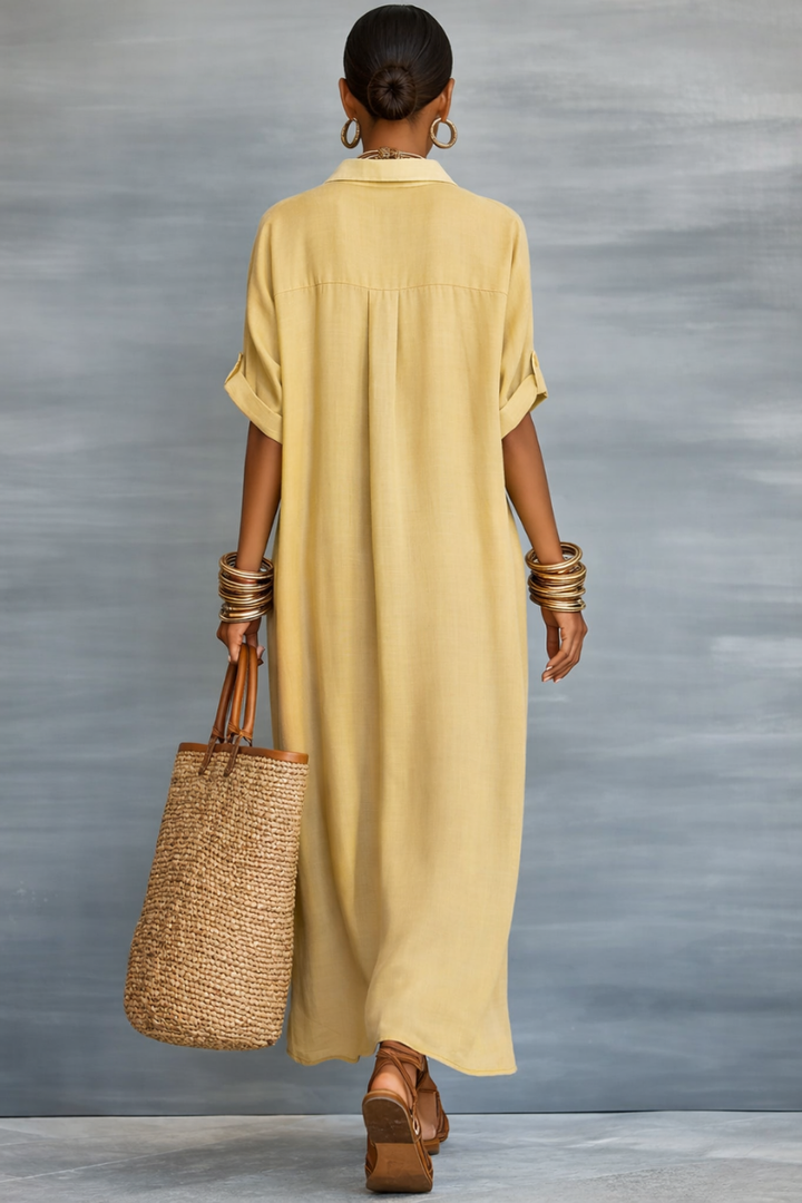 Manelle | Women's Maxi Dress with Minimalist Line