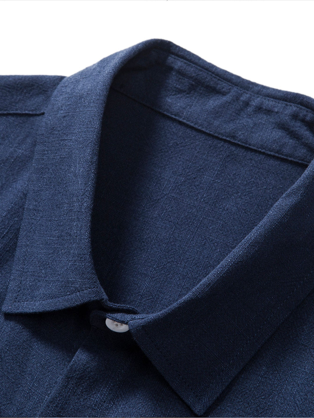 Button-Up Shirt and Straight Leg Trousers in Linen Rayon Blend