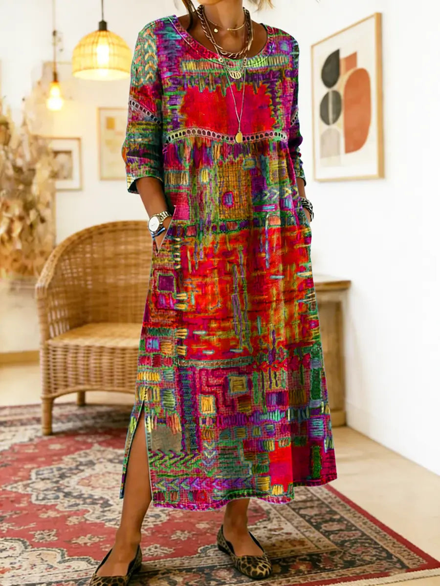 Isabelle | Ethnic Patchwork Dress