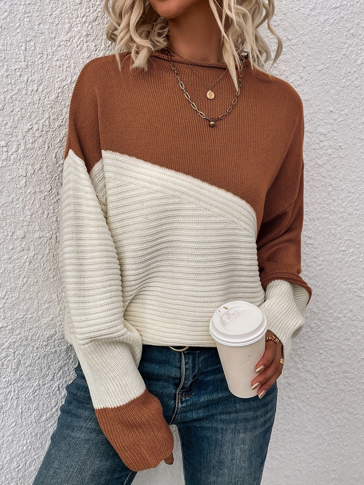 Zelda™ - Elegant Color Block Pullover Sweater