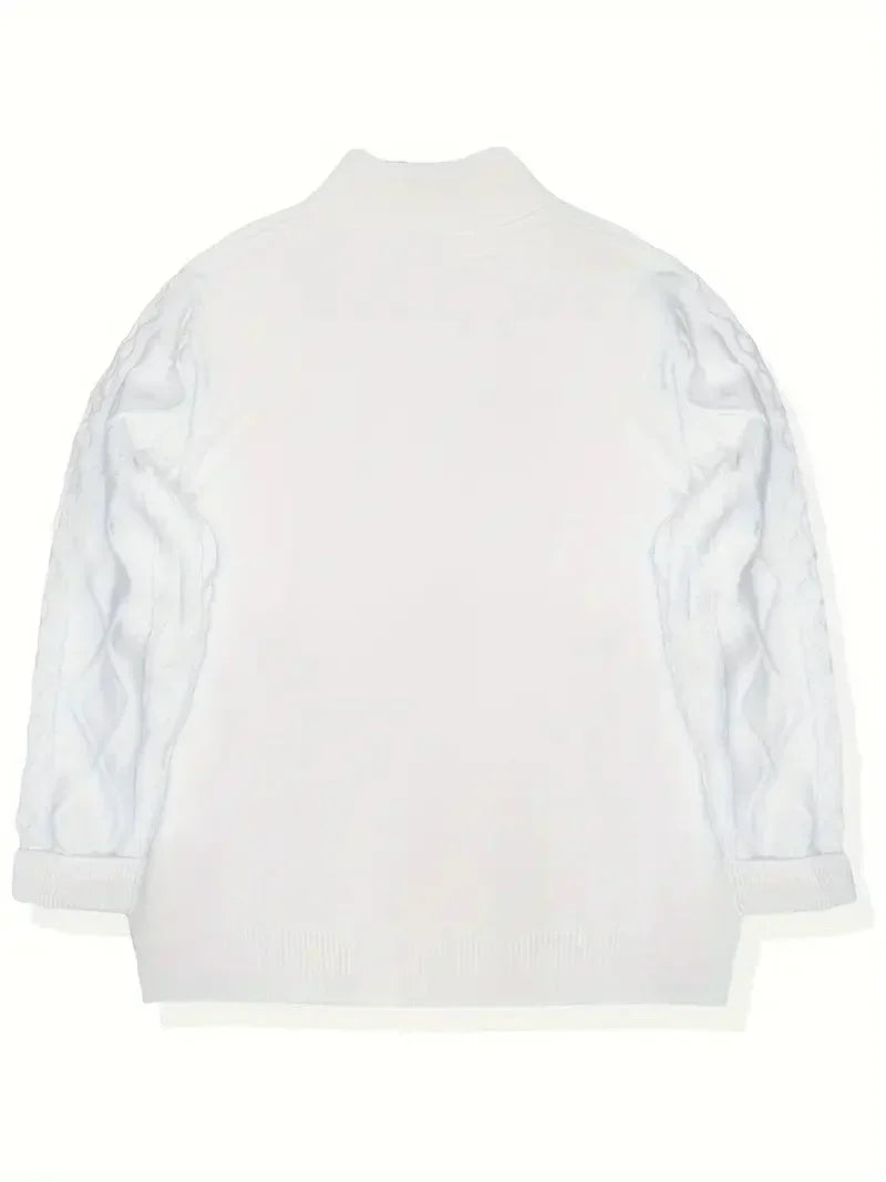 Brit & Boho™️ | Viscose Blend Knit Quarter Zip