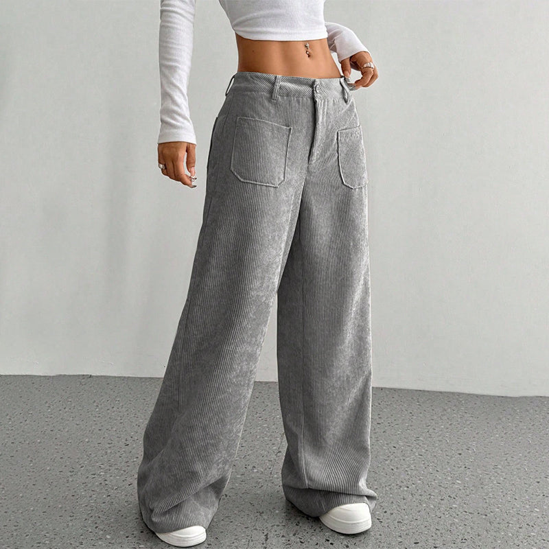 Women's Casual High-Waist Trousers – Relaxed Fit for Ultimate Comfort and Style