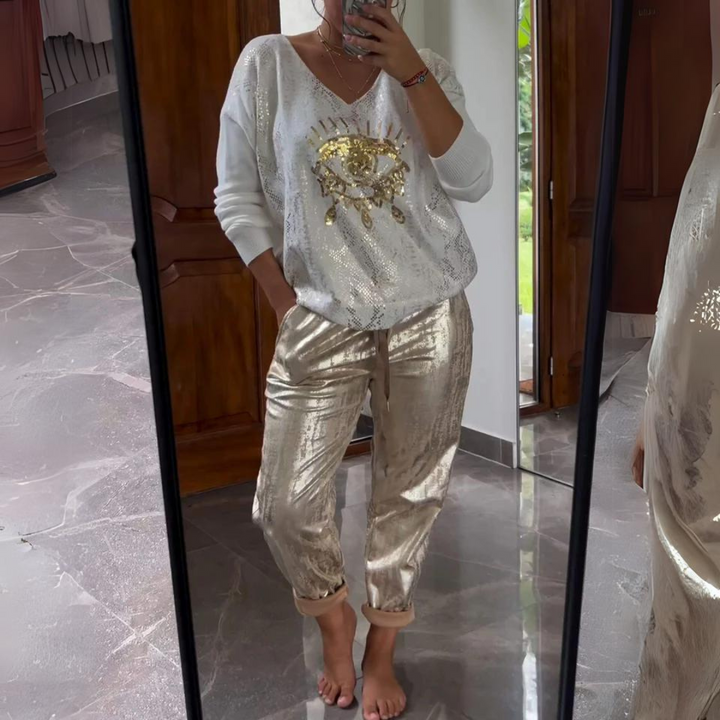 Giuseppina™ - Prachtig Tweedelig Pak: Blouse En Broek
