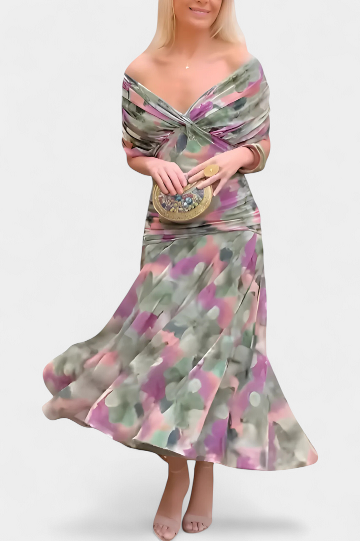 Alondra™ | V-Neck Long Floral Maxi Dress