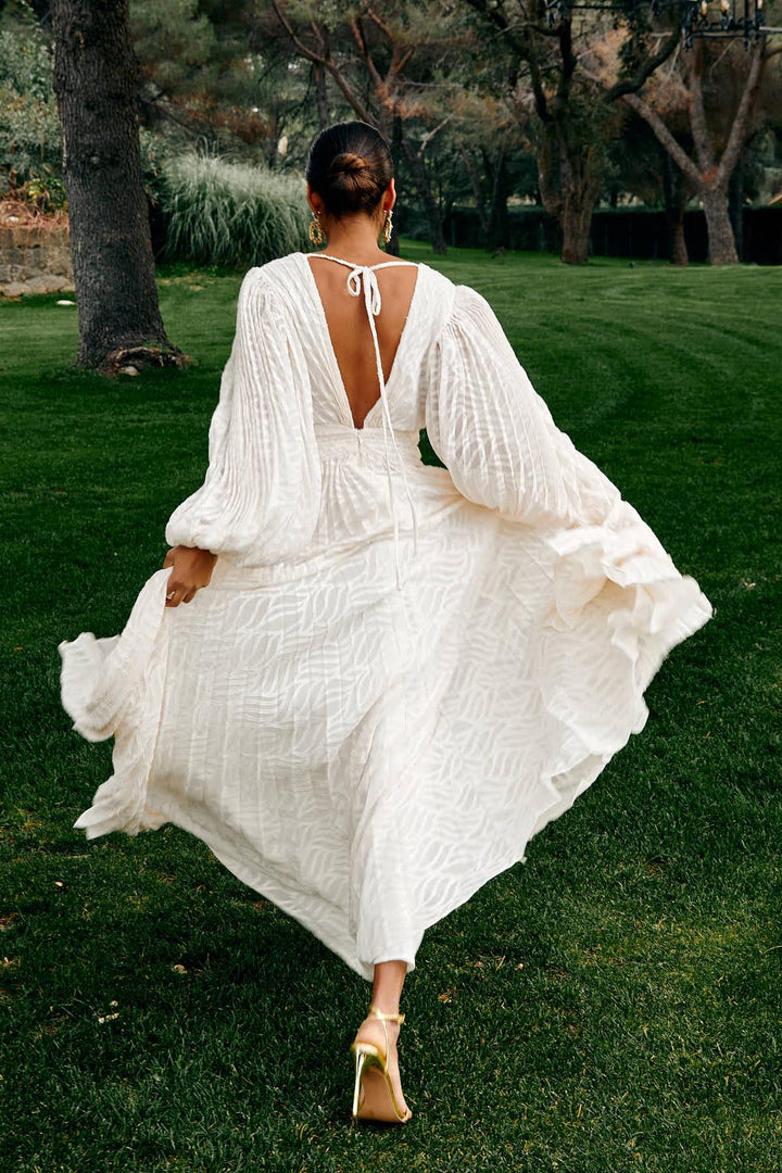 Florie | Elegant Long V-Neck Dress