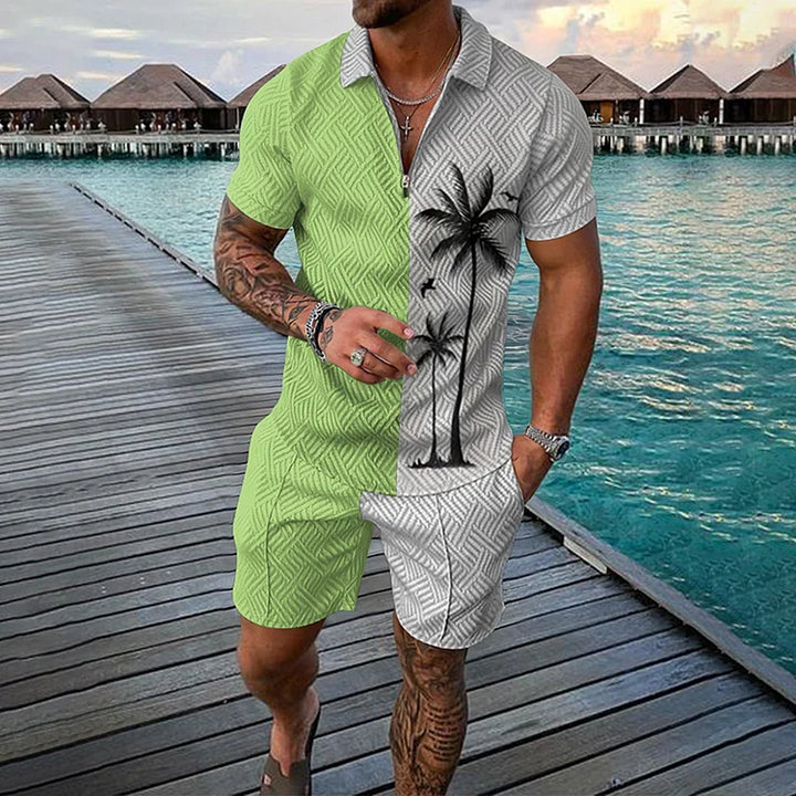 NICO | COCONUT PALM POLO SHIRT & SHORTS SET