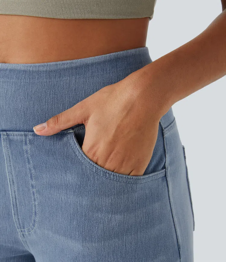 Quinn™ - High Waisted Wide Leg Jeans