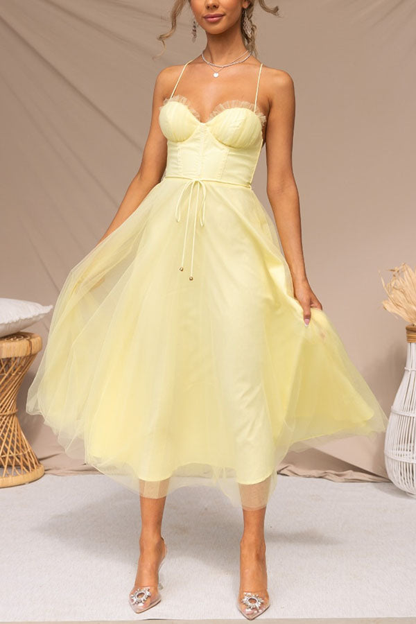 Contemporary Princess Maxi Dress with Suspenders for Parties