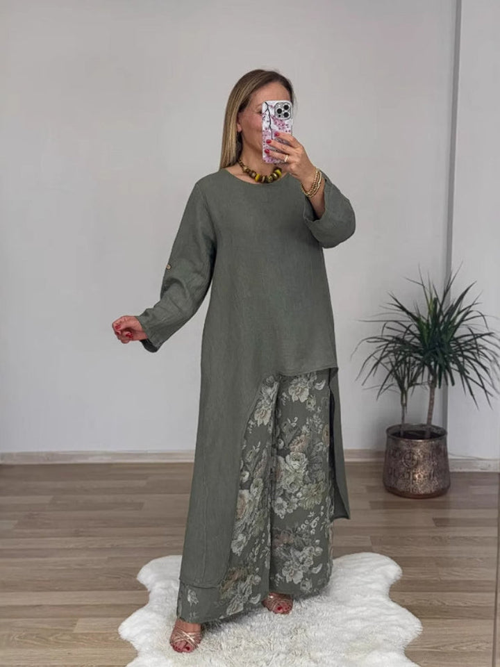 Regina™ – Elegant Casual Cotton & Linen Set