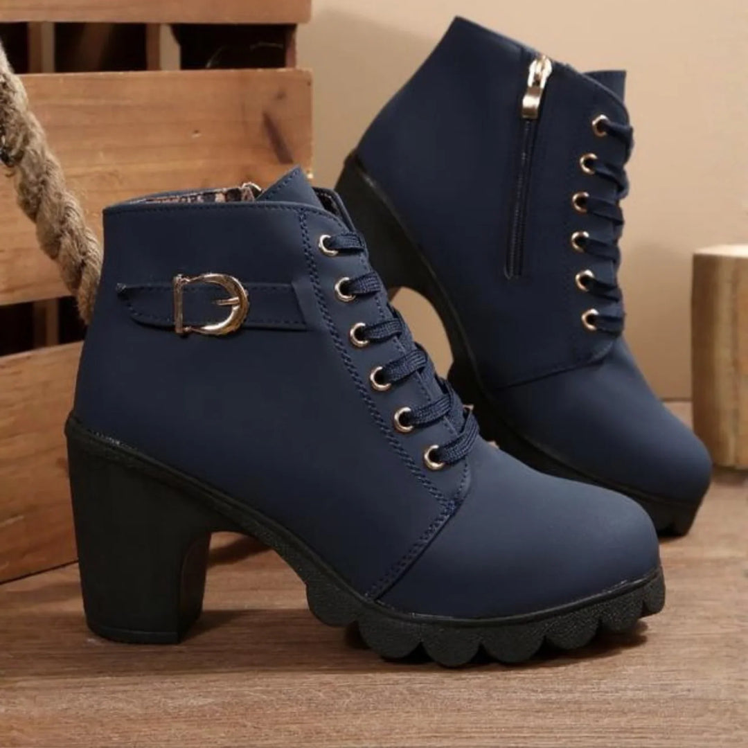Mina™ - Stylish Lace-Up Ankle Boots