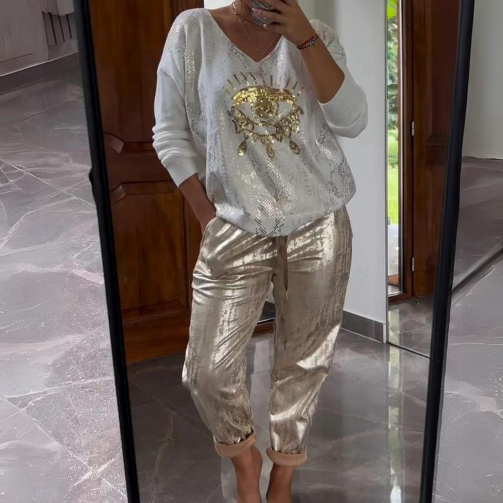 Giuseppina™ - Prachtig Tweedelig Pak: Blouse En Broek
