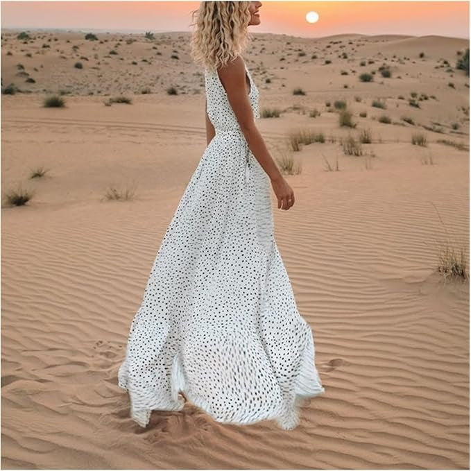 Gayle Sinclair Gayle | Women's Bohemian Maxi Dress with Drawstring – Sinclair Toronto