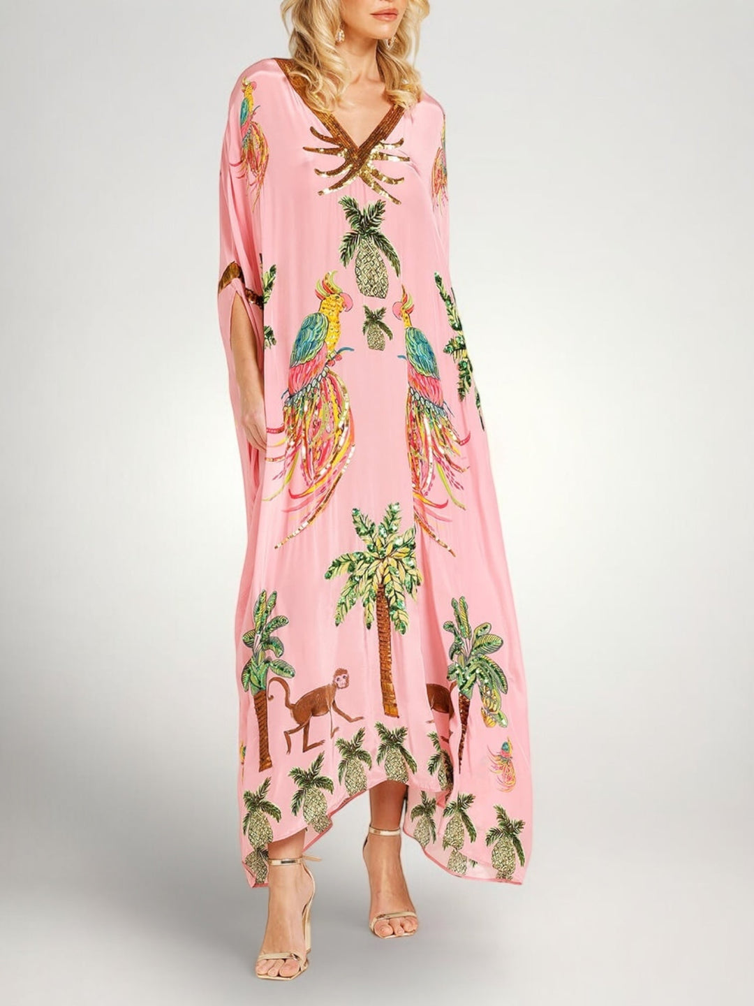 Sahara | Women's V-Neck Maxi Dress with Sequins