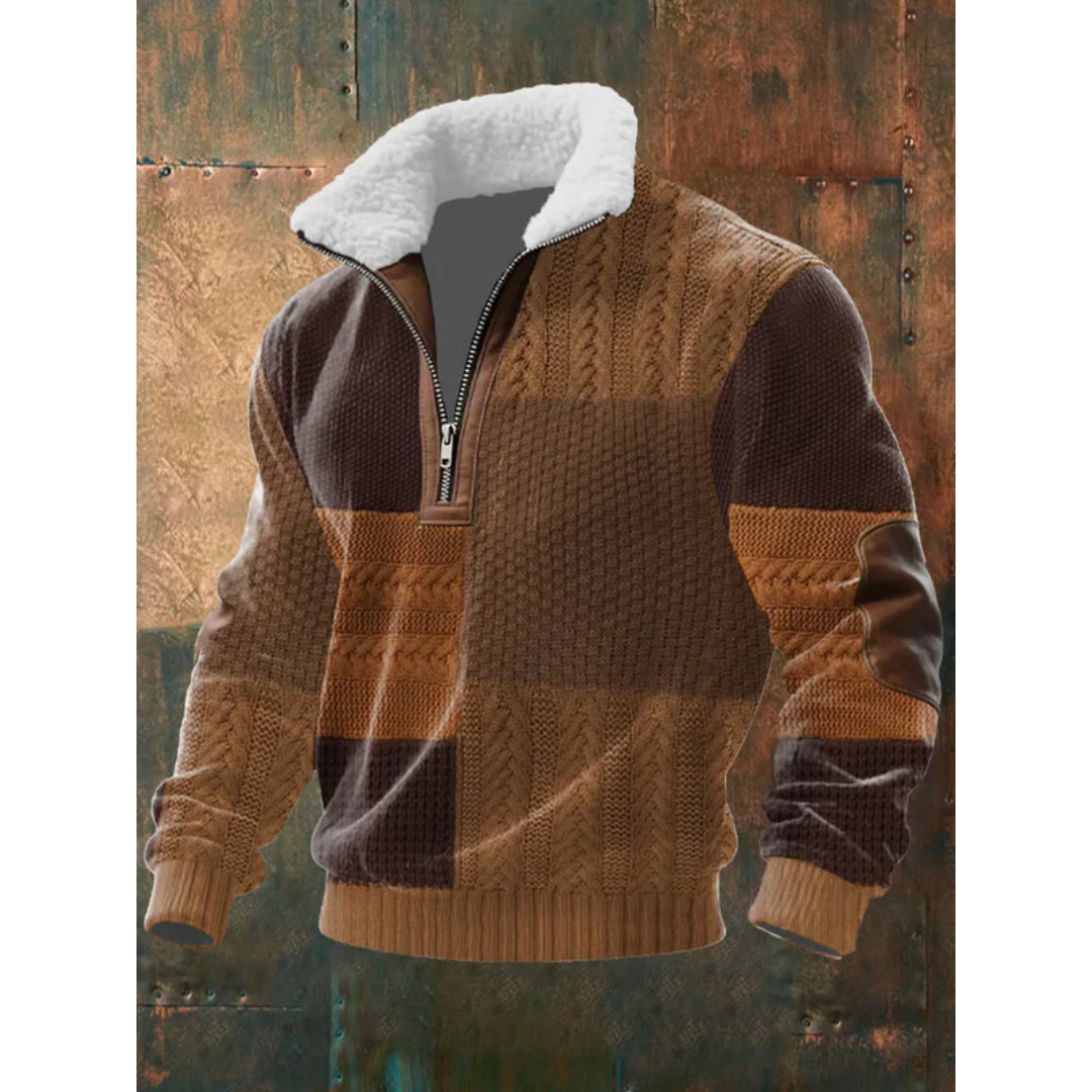 SILVORO | High-Neck Fleece Sweater