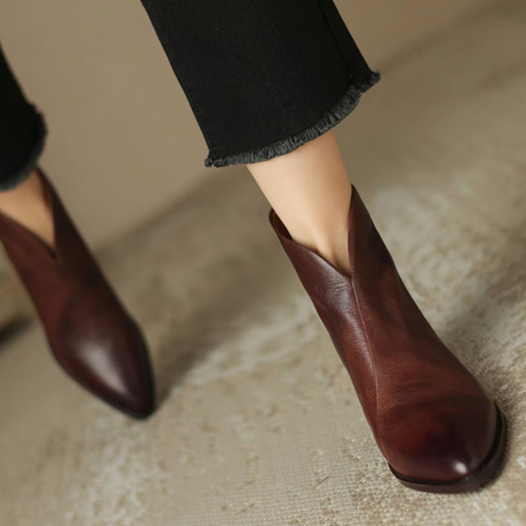 Celeste™ - Luxury Low-Heel Ankle Boots