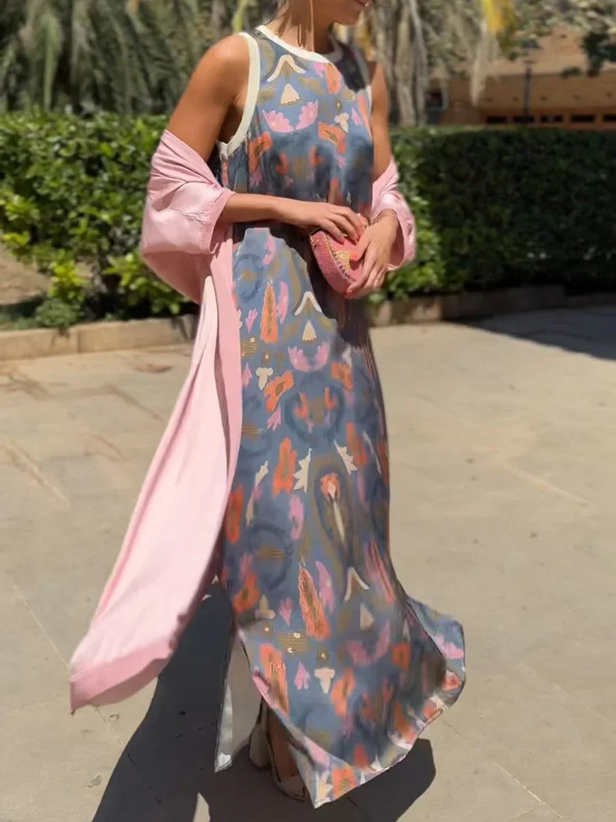 Delly - Bohemian Style Two-Piece Dress