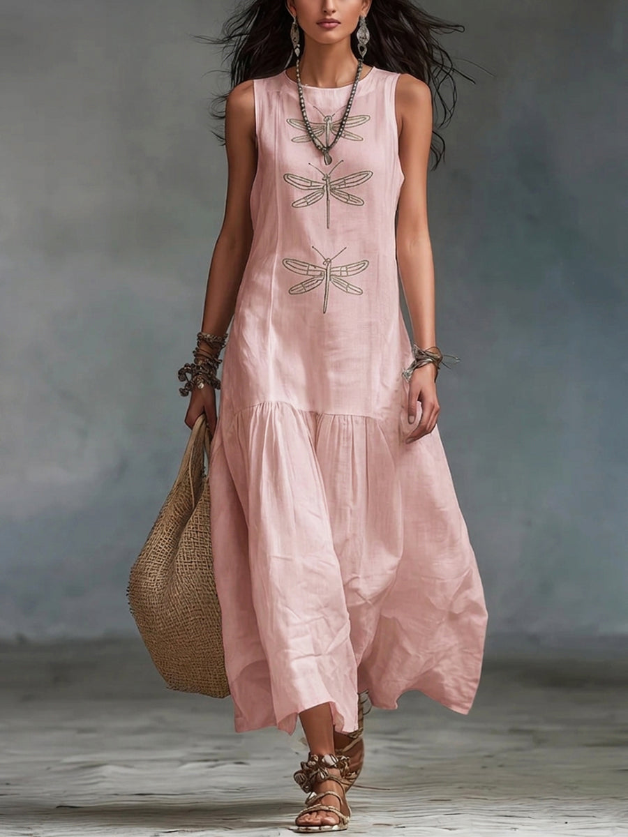 Geneva | Women's Round Neck Sleeveless Maxi Dress