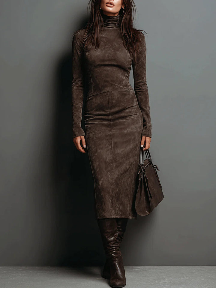 Mildred™ Chic Suede Maxi Dress