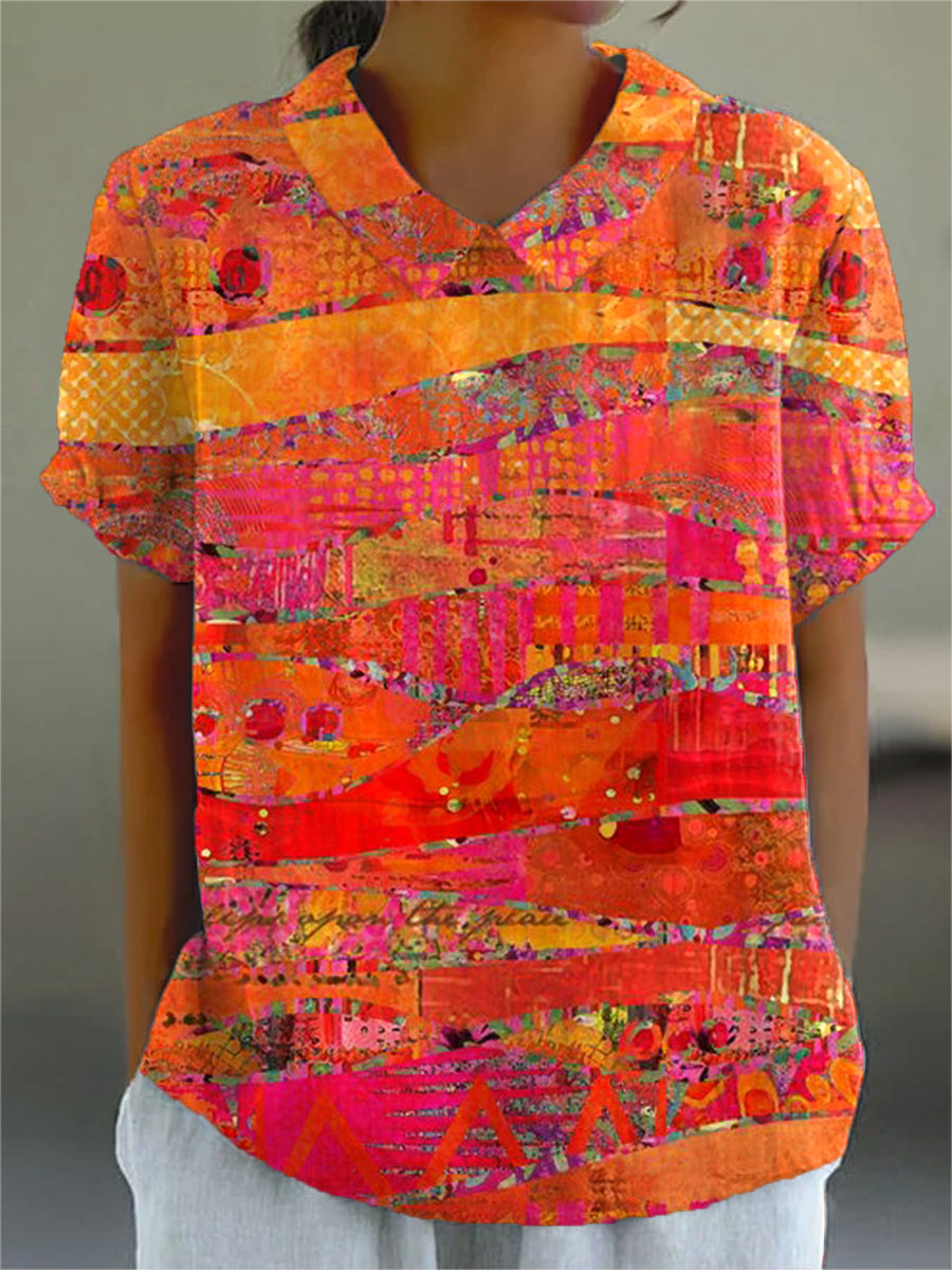 Heidi™ – Vintage Art Print Casual Cotton And Linen
