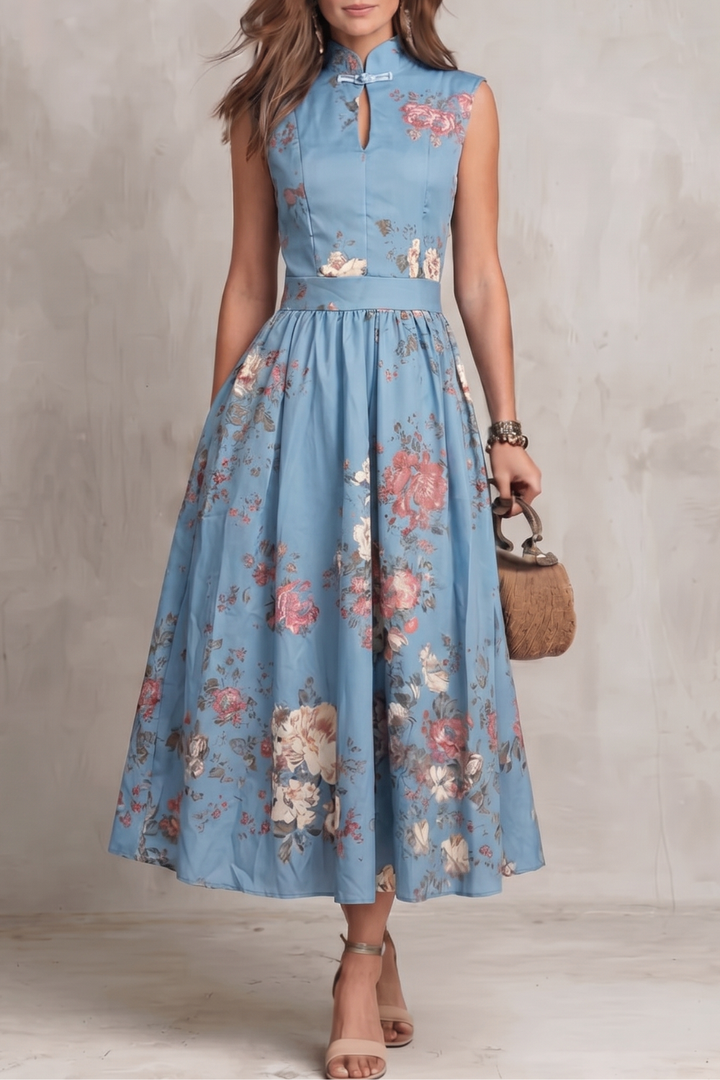 Noirelle | Women's Sleeveless Floral Midi Dress
