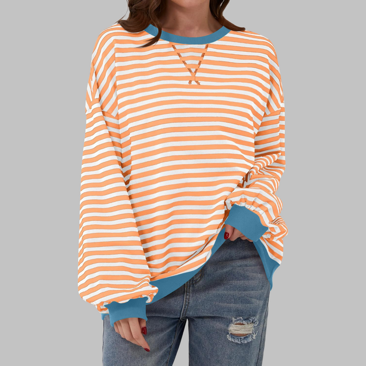 LUKA™ - Striped Long Sleeve Casual Sweatshirt with Round Neck