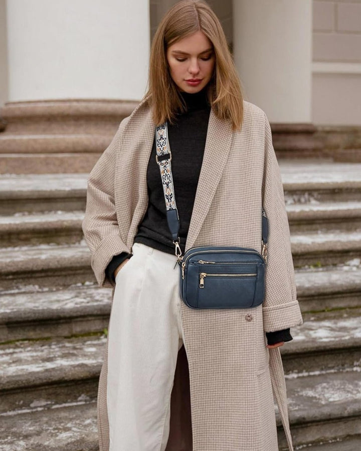 Erikka | Elegant crossbody bag with patterned adjustable strap