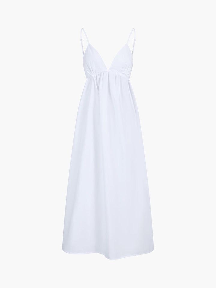 Women's Sleeveless V-Neck Midi Dress