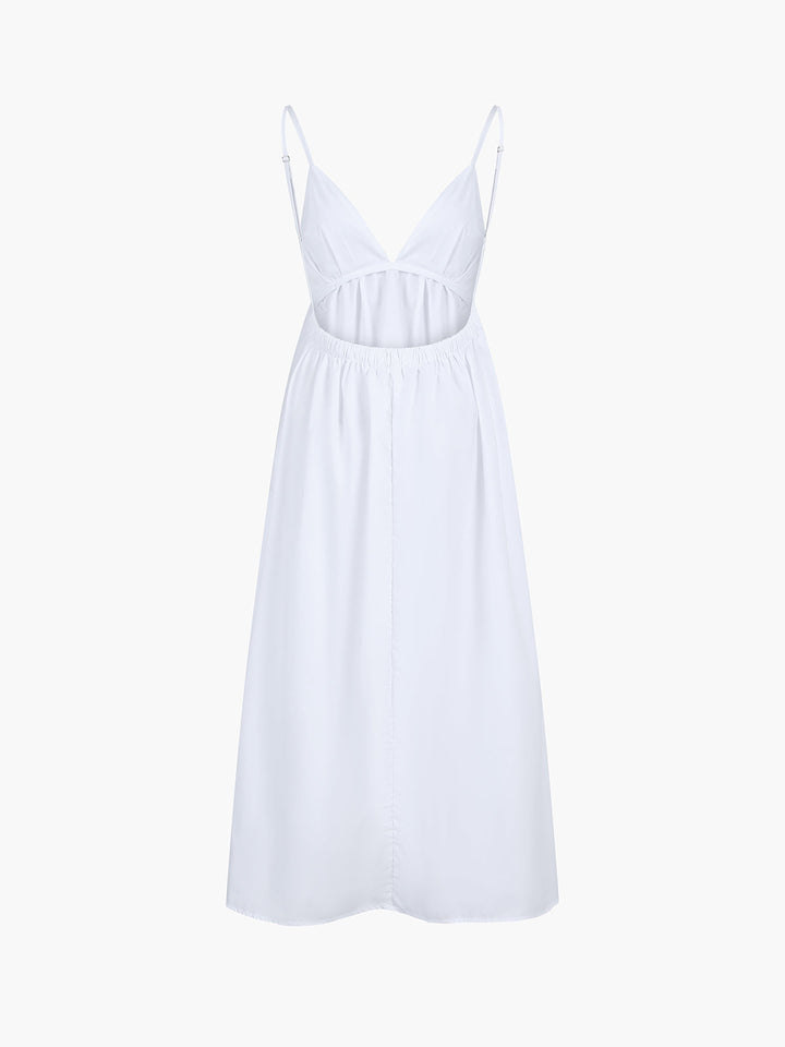 Women's Sleeveless V-Neck Midi Dress