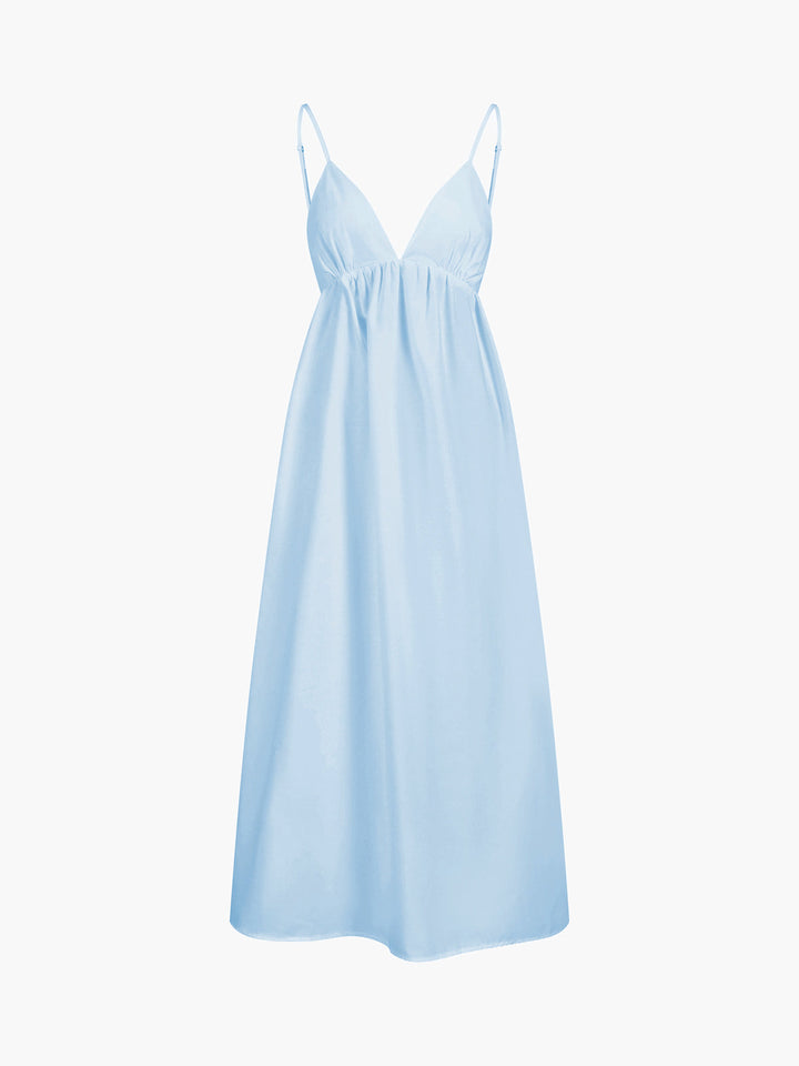 Women's Sleeveless V-Neck Midi Dress