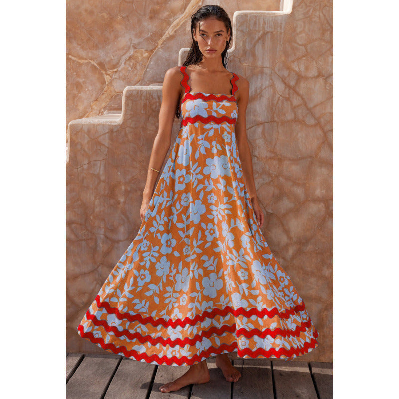 Bettina | Women's Square Neck Sleeveless Maxi Dress
