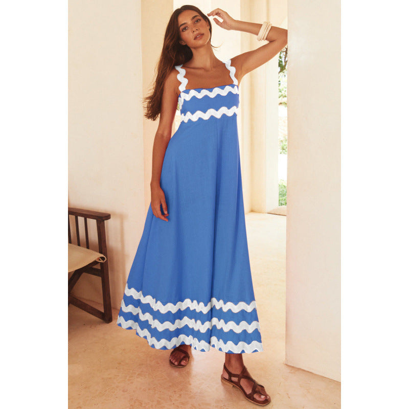 Bettina | Women's Square Neck Sleeveless Maxi Dress