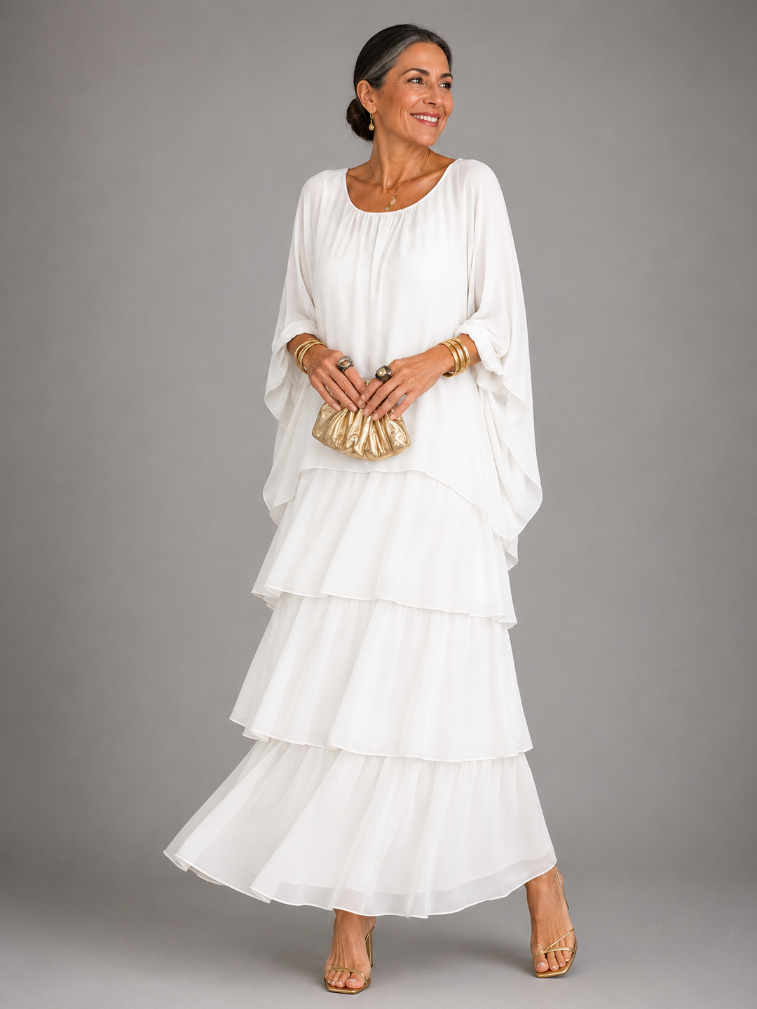 Lara | Women's Round Neck Maxi Dress with Pockets