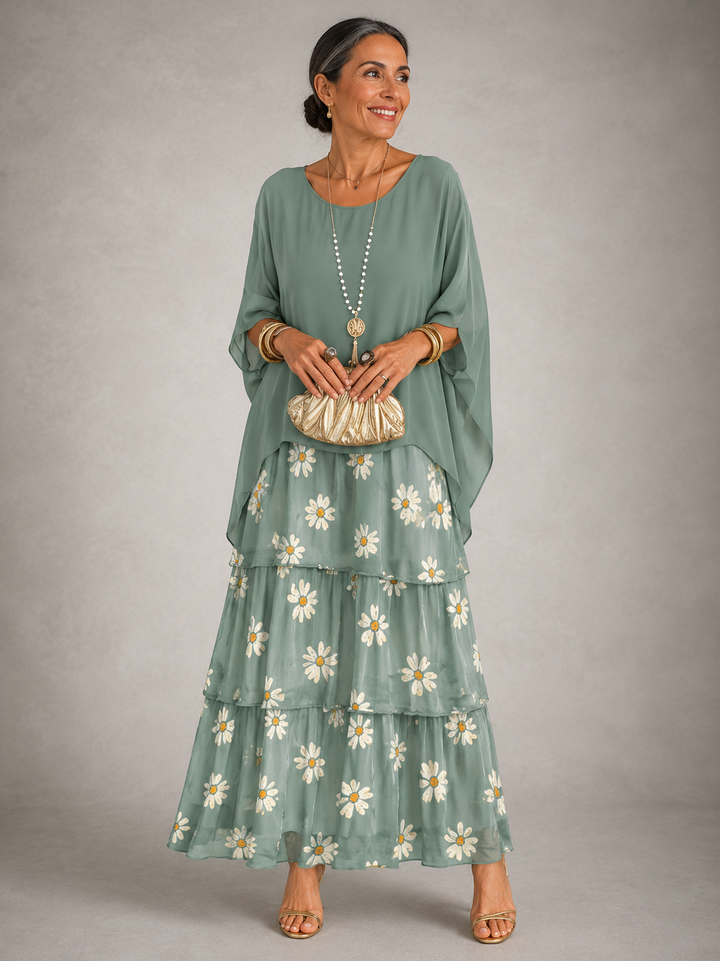 Lara | Women's Round Neck Maxi Dress with Pockets