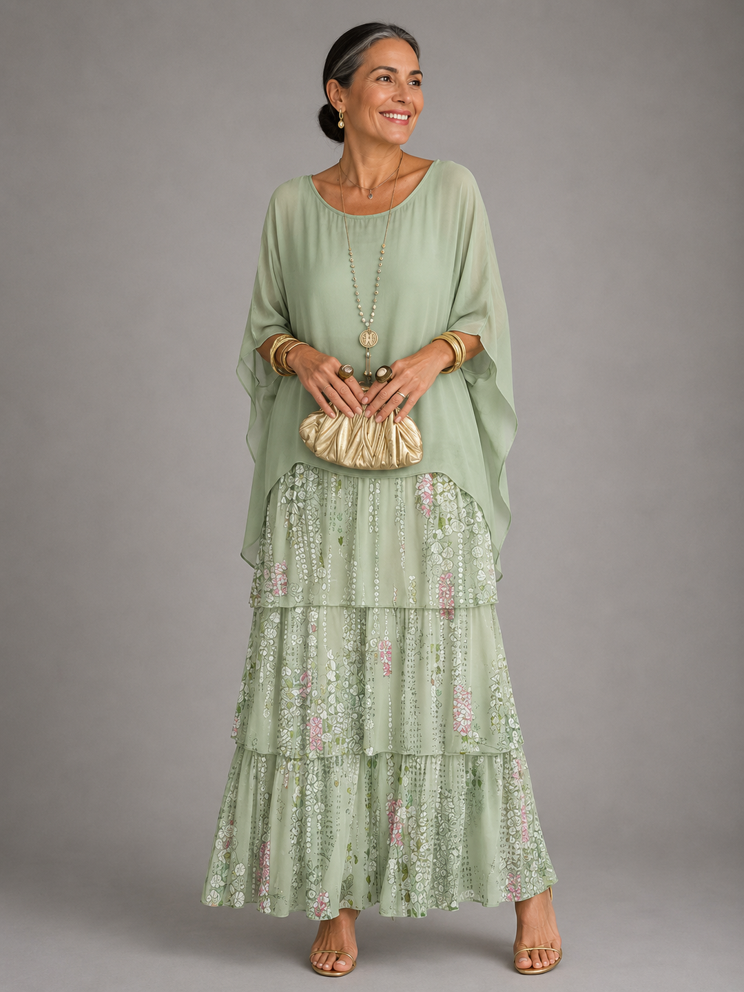 Lara | Women's Round Neck Maxi Dress with Pockets