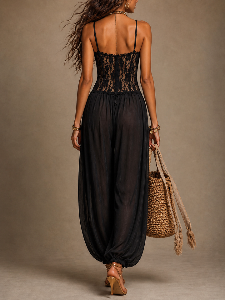 Laia | Women's Lace Jumpsuit with Pockets