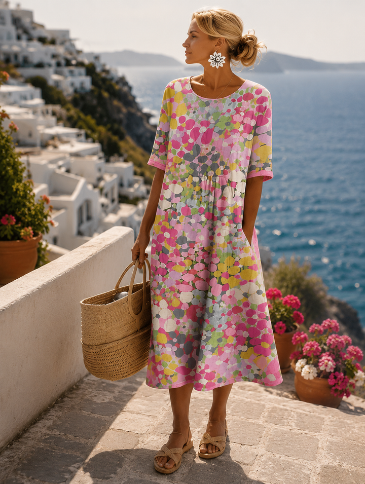 Elena | Breezy Floral Midi Dress