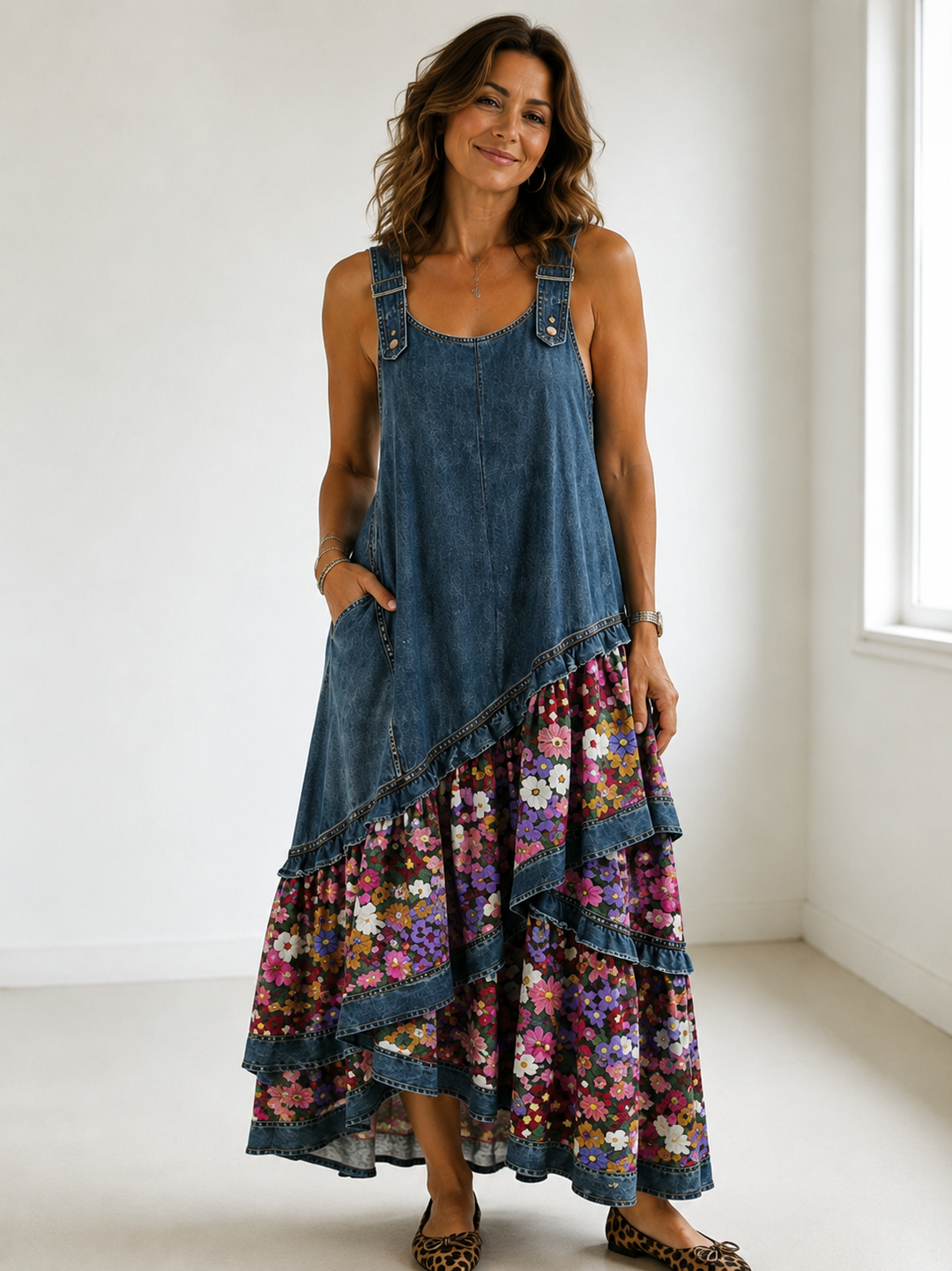 Aria | Creative Patchwork Maxi Gown
