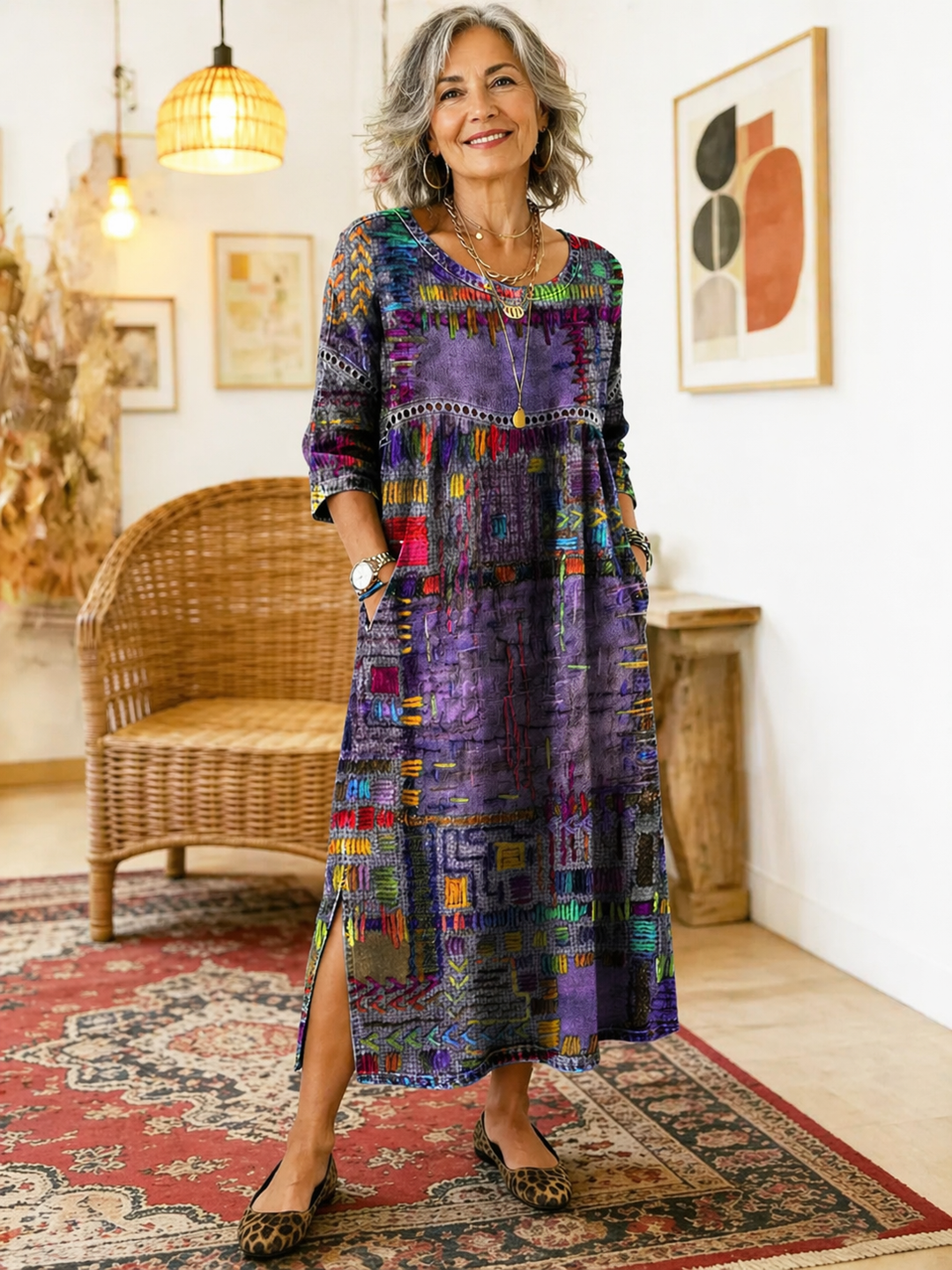 Isabelle | Ethnic Patchwork Dress