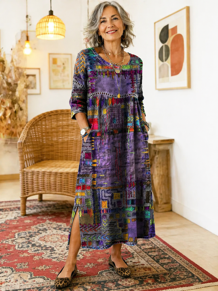 Isabelle | Ethnic Patchwork Dress