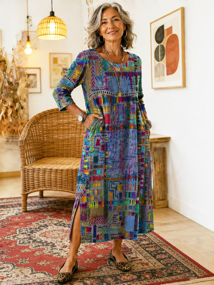 Isabelle | Ethnic Patchwork Dress