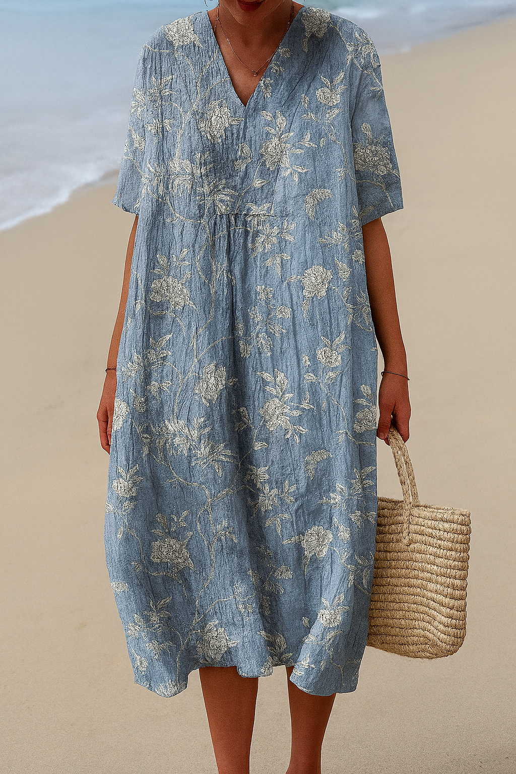 Olivia | Women's Floral Lagoon Midi Dress