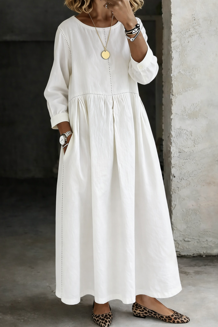 Melissa | Long Sleeve Round Neck Dress