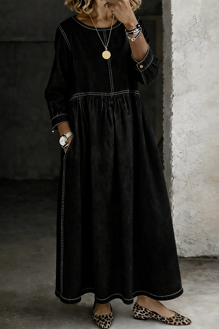 Melissa | Long Sleeve Round Neck Dress