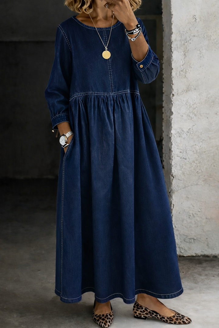Melissa | Long Sleeve Round Neck Dress