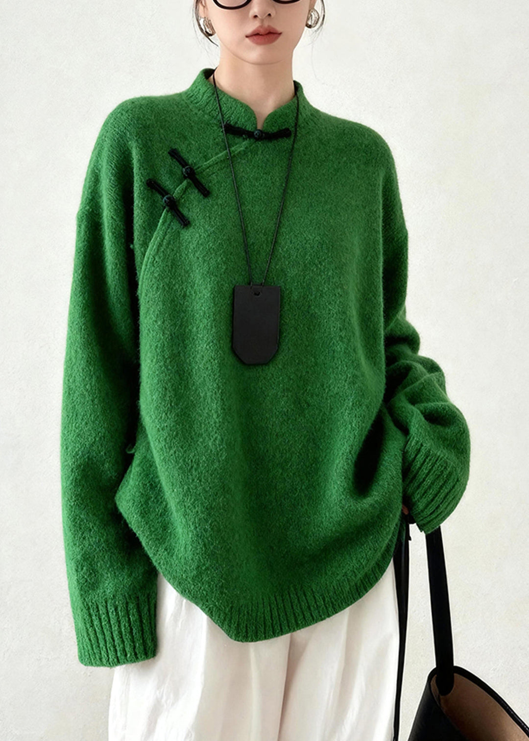 Mei™ - Mandarin Collar Winter Button Sweater