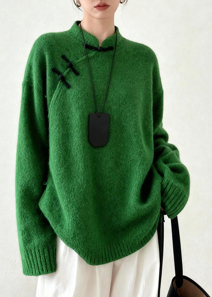Mei™ - Mandarin Collar Winter Button Sweater