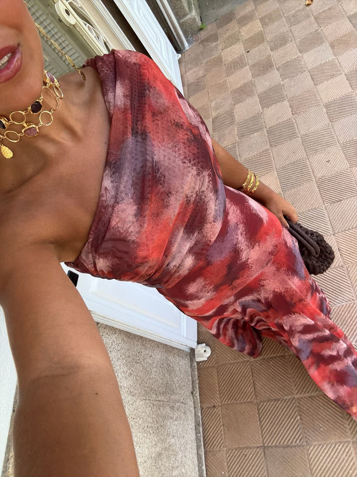 Women's One-Shoulder Maxi Dress