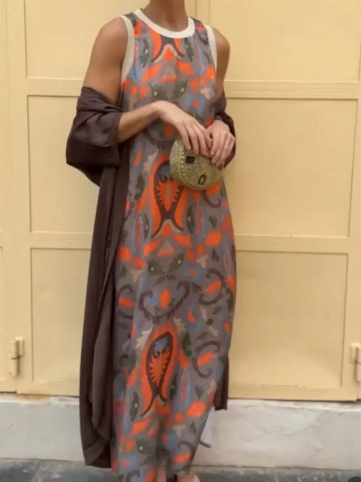 Delly - Bohemian Style Two-Piece Dress